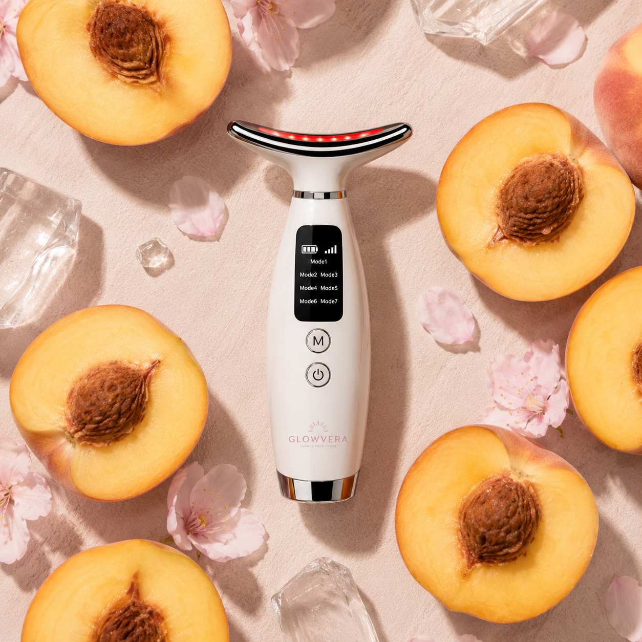 Masajeador Facial 7 LED + EMS Glow Vera™