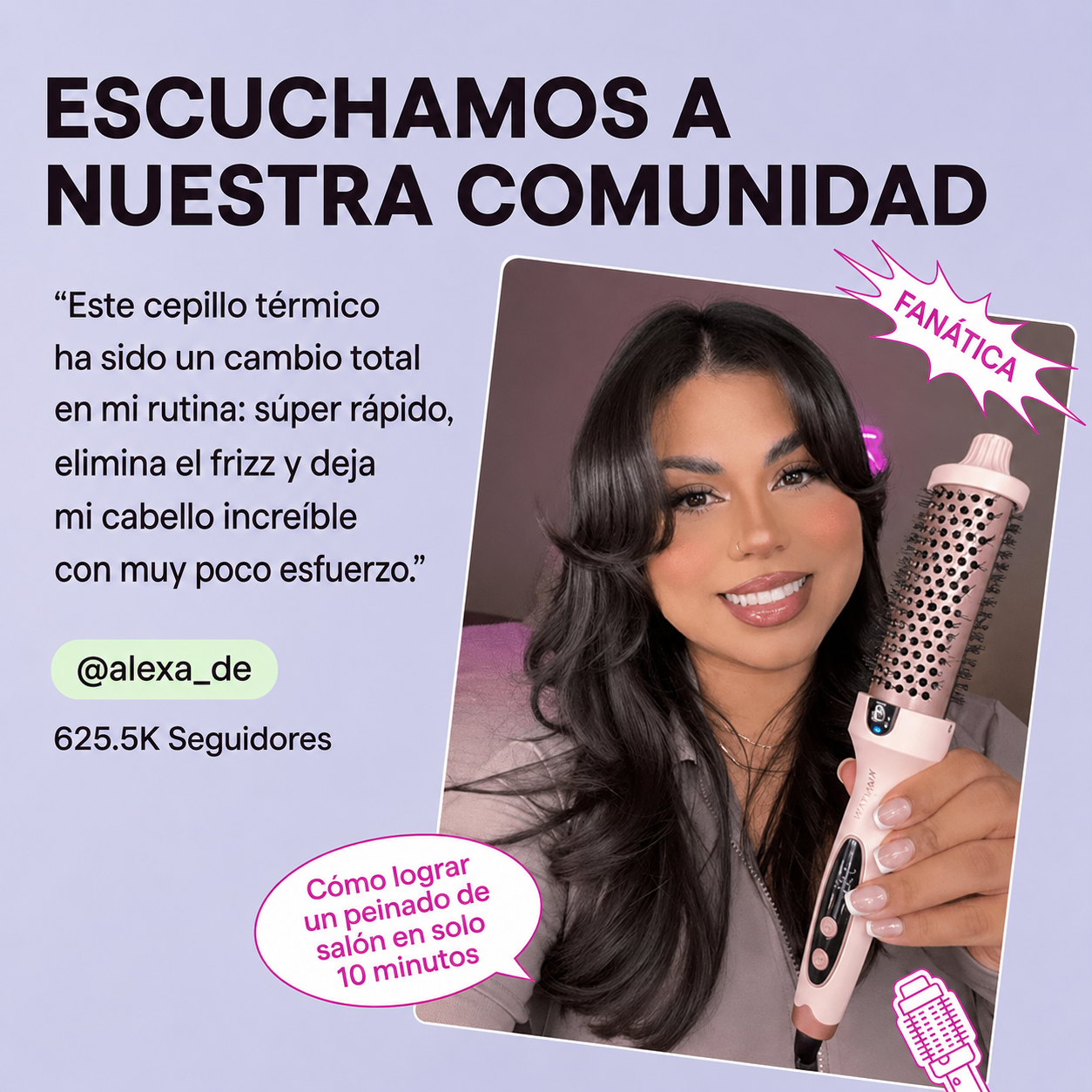 Blowout Boost™ | Cepillo Térmico Iónico 1.5" para Volumen de Salón