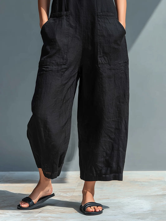 Jumpsuit Negro de Lino